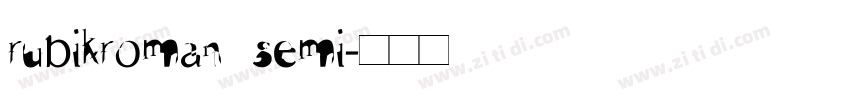 rubikroman semi字体转换